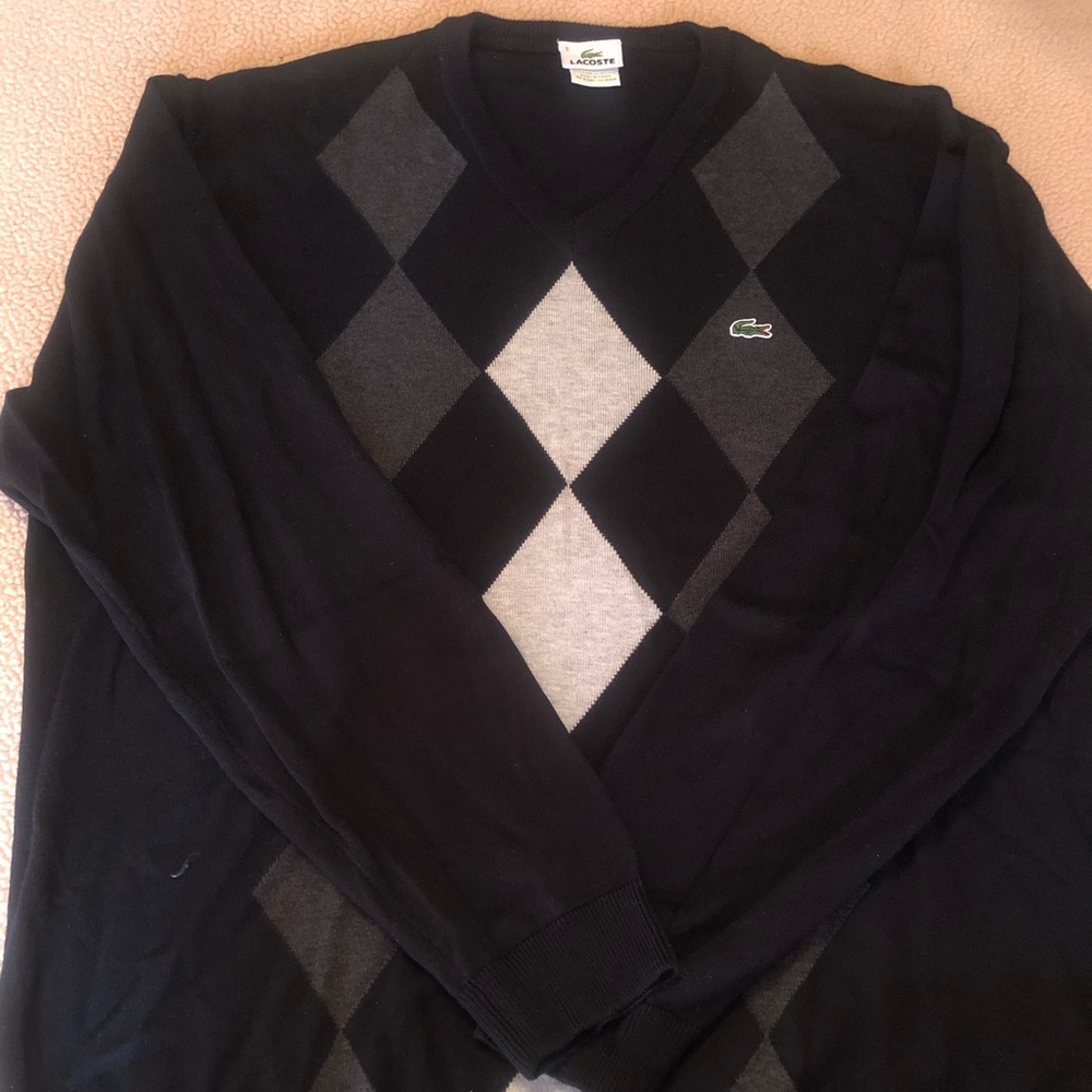 Men’s Lacoste argyle sweater